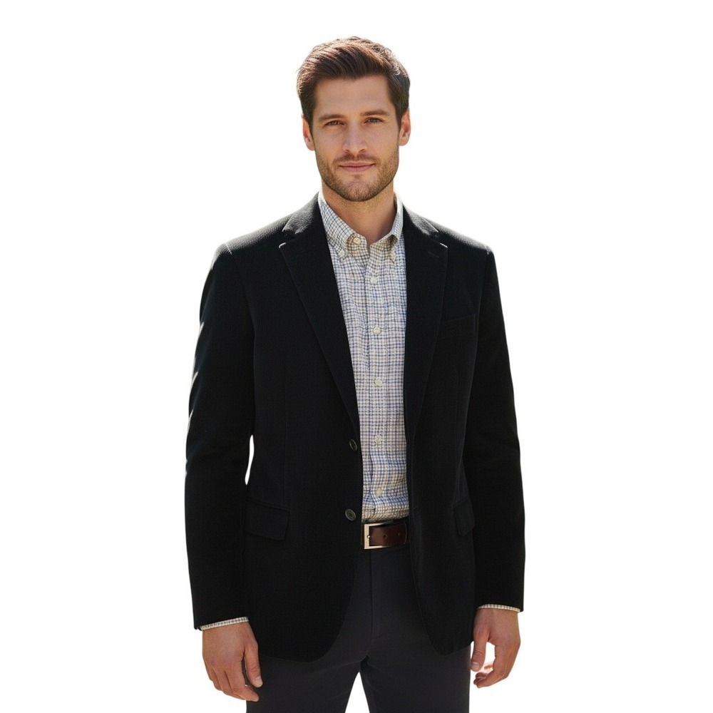 Nautica NWT Black Corduroy‎ Blazer Jacket S Classic Work Casual Structured $295